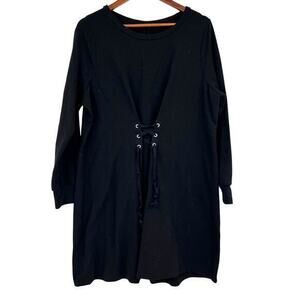 Lane Bryant Livi Active black Women's Plus size 14 / 16 Tunic Top sweater dress